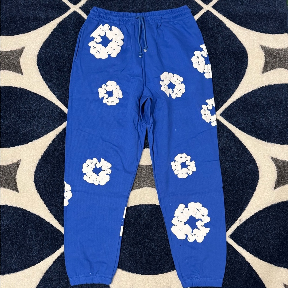 Denim Tears The Cotton Wreath Blue Sweatpants Men’s Size Large